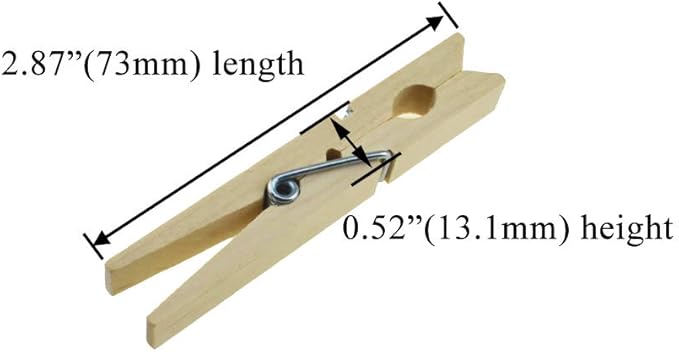HAHIYO Wooden Clothes Pins Clothespins Large Do NOT Fall Apart 2.87 inches - Image 2