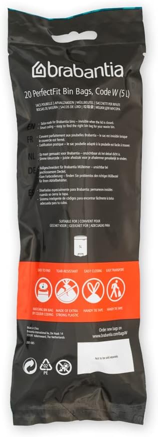 Brabantia PerfectFit Trash Bags Thick Plastic Trash Can Liners - Image 3