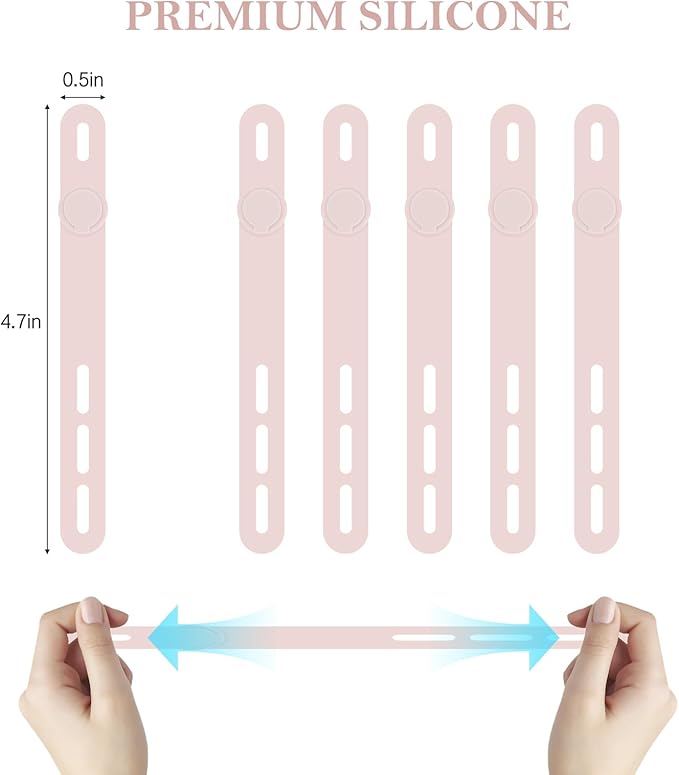 Donruby 30Pcs Silicone Cable Ties - Image 2