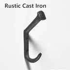 8 Pack Rustic Cast Iron Wall Mount Coat Hanger Hooks, Heavy Duty Farmhouse - Image 4