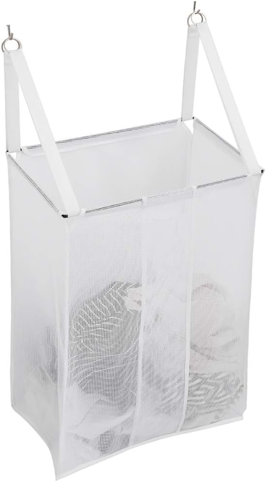 ALYER Wall Hanging Mesh Laundry Hamper, Over the Door Large Storage Bag by ALYER