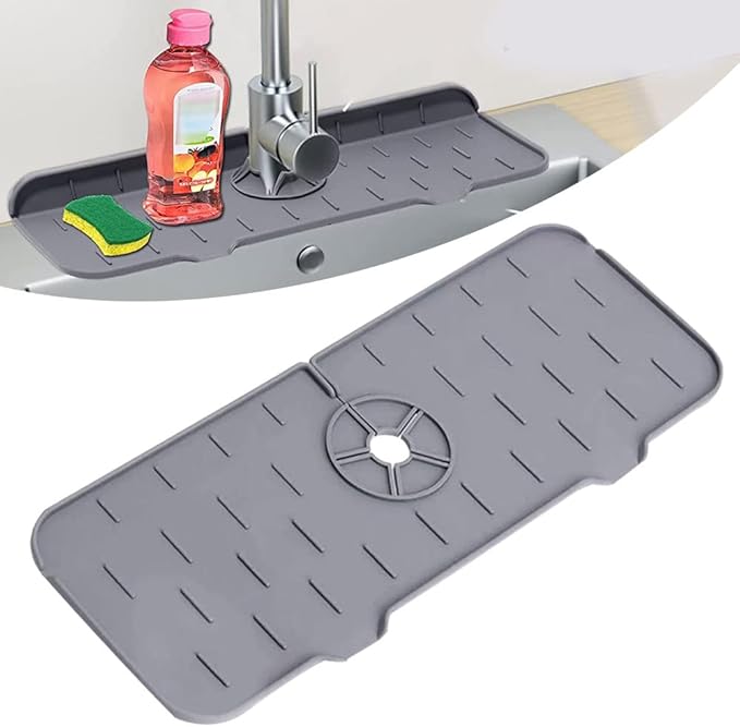 Silicone Faucet Sink Mat Sink Splash Guard, Sink Drain Pad Behind Faucet by Unknown