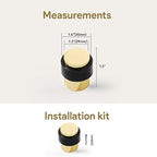KHTUMEWARE 4 Pack 1-1/2 in Floor Door Stopper, Polished Brass Door Stop - Image 2