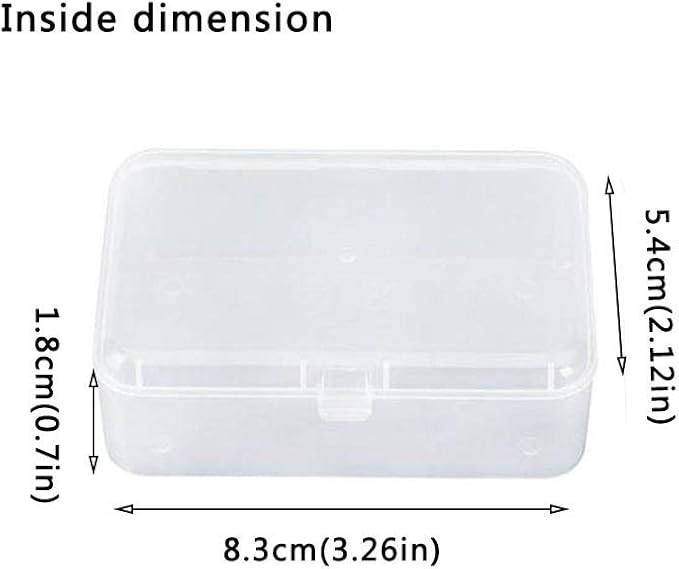 AKOAK Clear Polypropylene Rectangle Mini Storage Containers Box - Image 3