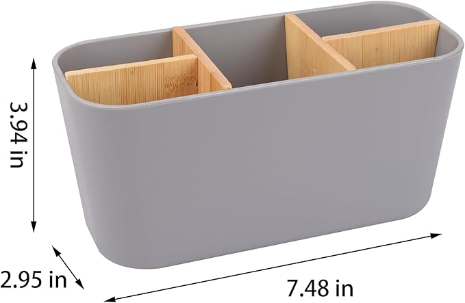 Toothbrush Holders for Bathrooms, Bamboo Tooth Brush Holder - Image 6