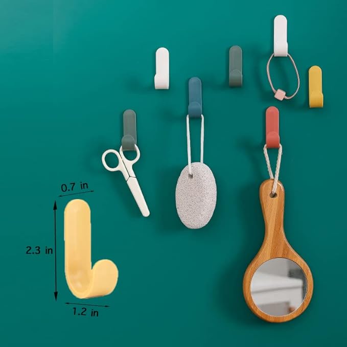 12 Pack Adhesive Hooks Utility Wall Hooks Key Hooks - Image 5