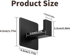 RUIGPRO Towel Hooks Adhesive No Drill, 2 Pack Matte Black Metal Hooks, Right - Image 4