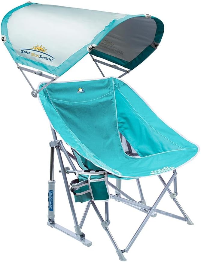 GCI Outdoor Waterside Pod Rocker Outdoor Rocking Chair with Sunshade Canopy by GCIOUTDOOR