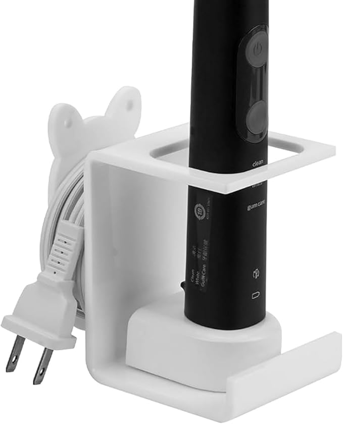 Electric Toothbrush Holder Wall Mounted, Electric Toothbrush Cord Organizer by LUEXBOX
