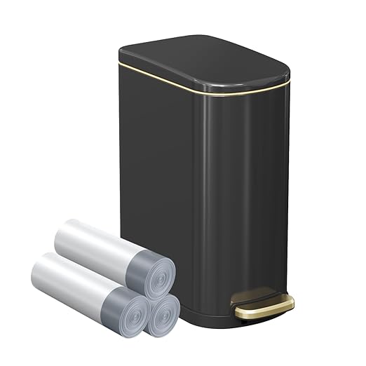 2.6 Gallon Slim Bathroom Trash Can by ksskss