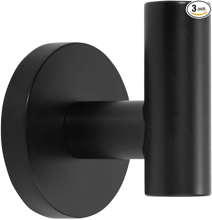 TUNNY 3 Pack Round Bathroom Towel Hooks by TUNNY