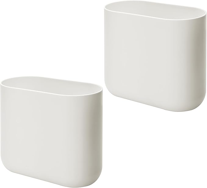 iDesign Small Slim Plastic Bathroom Trash Can, Garbage Can by iDesign