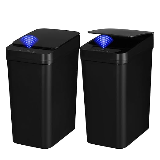 2 Pack Bathroom Trash can, Smart Touchless Trash Can, Automatic Motion Sensor by Unknown
