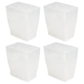 iDesign Small Plastic Bathroom Trash Can, Slim Rectangle Garbage Bin by iDesign