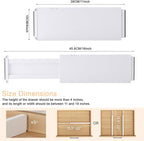 Drawer Dividers Dresser Drawer Organizer 3 Pack Adjustable Kitchen Drawers - Image 2