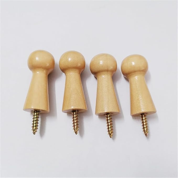 Wooden Shaker Peg Wood Screw-on Shaker Pegs 1.5 Inch Long Unfinished Wood - Image 3