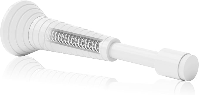 White Spring Door Stops, Screw in & Adhesive Door Stopper by Sckeinwg