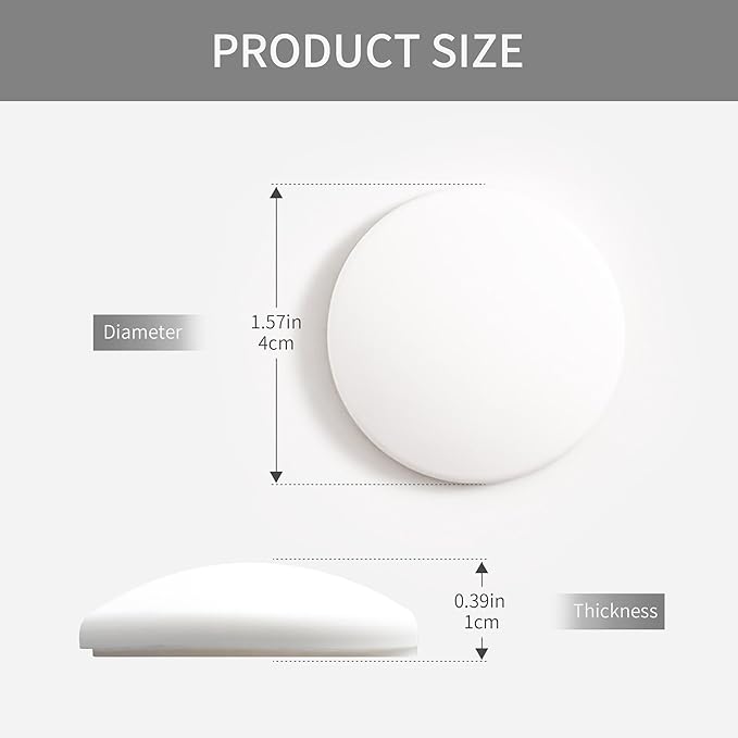 Door Stoppers - 1.57" White Door Stoppers - Image 2