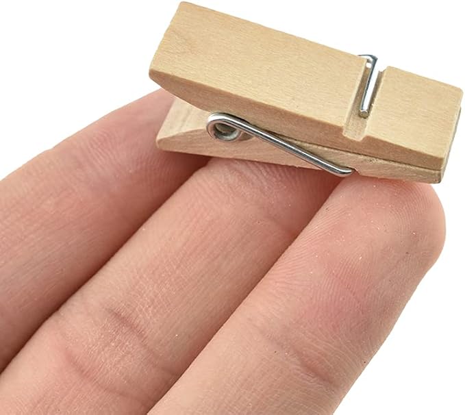 HAHIYO Wooden Clothes Pins Clothespins Small Do NOT Fall Apart 1.38x0.47 inches by HAHIYO
