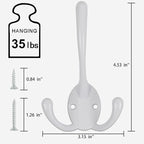 Wall Mounted Coat Hooks 5 Pack Heavy Duty Black Hardware Robe Hooks Decorative - Image 3