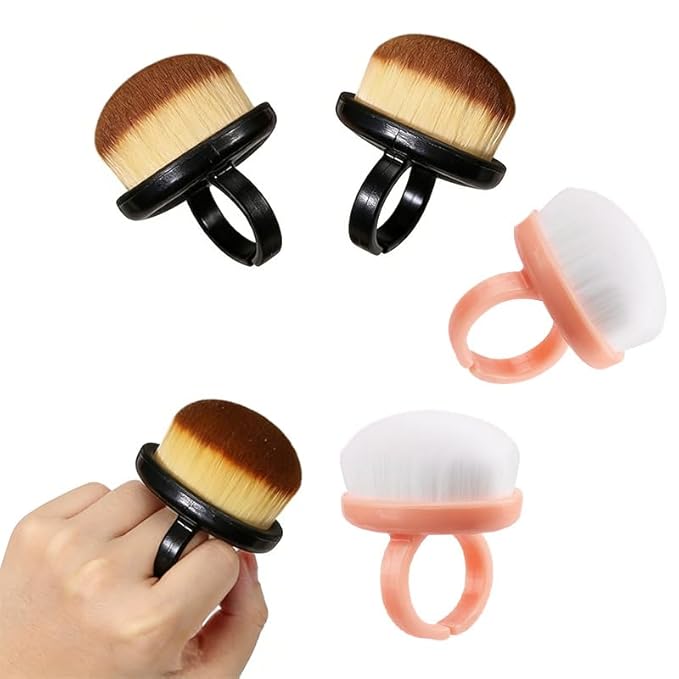 Ring Fingernail Brush Soft Nail Dust Brush Packs of 4pcs Nail Dust Cleaning by MRKARL