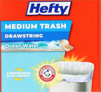 Hefty Medium Trash Bags, Ocean Water Scent, 8 Gallon - Image 13