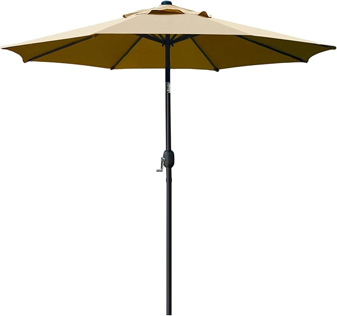 Sunnyglade 9' Patio Umbrella Outdoor Table Umbrella with 8 Sturdy Ribs (Tan) by Sunnyglade