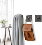 Black Adhesive Towel Hooks Heavy Duty Stick on Wall Hooks Shower Hooks - Image 5