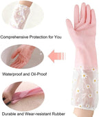 Dishwashing Cleaning Gloves Tear-Resistant Rubber Household Cleaning Gloves - Image 3