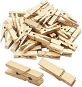 Jdesun 50 Pieces Photo Clips, Mini Gold Wooden Picture Paper Clip Clothespins by Jdesun