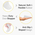 Door Stoppers for Bottom of Door – Rubber Door Stopper Wedge – Pack of 4 – Door - Image 7