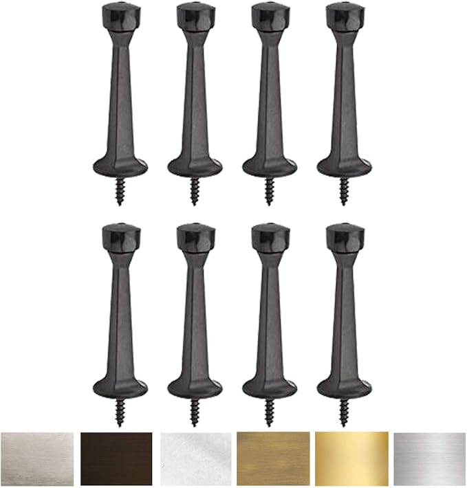 Liberty Premium Doorstop Metal Solid Rigid Door Stop Brushed 3" by Litepak