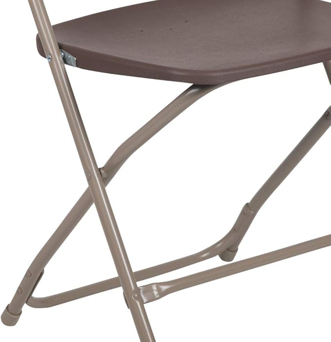 Flash Furniture Hercules™ Series Plastic Folding Chair - Brown - 2 Pack 650LB Weight Capacity Comfortable Event Chair-Lightweight Folding Chair - Image 7