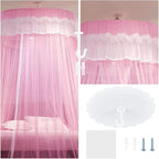 GORGECRAFT 2 Sets 18cm Mosquito Net Ceiling Hook Canopy Hooks Flower Shape - Image 7