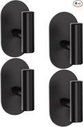 Black Adhesive Hooks Heavy Duty, Wall Hooks by Aikzik
