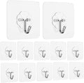 Adhesive Hooks Utility Hooks 44 lb/ 20 kg, Heavy Duty Coat Hooks Waterproof and by Ayssny