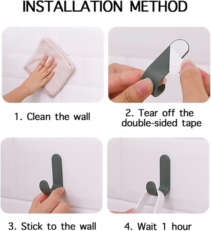 12 Pack Adhesive Hooks Utility Wall Hooks Key Hooks - Image 7
