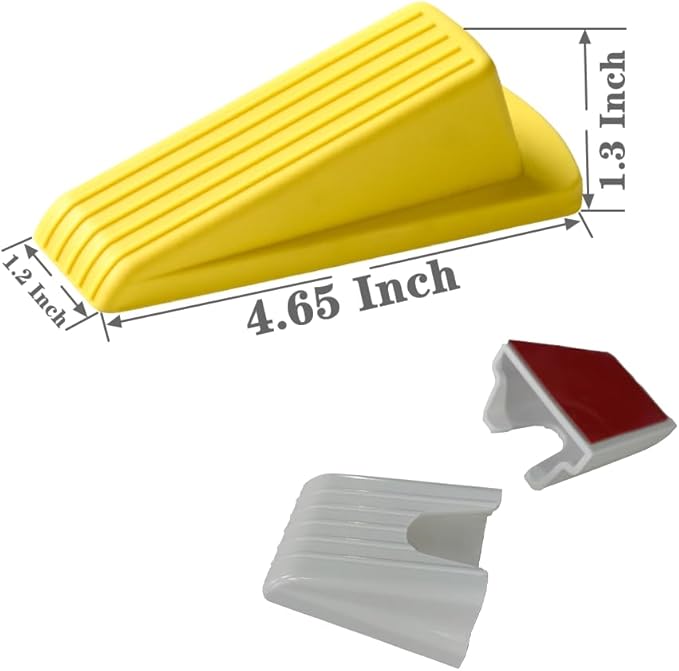 Door Stopper, Doorstopper, 4 Pack Rubber Door Stop, Sturdy Non Slip, Stackable - Image 2