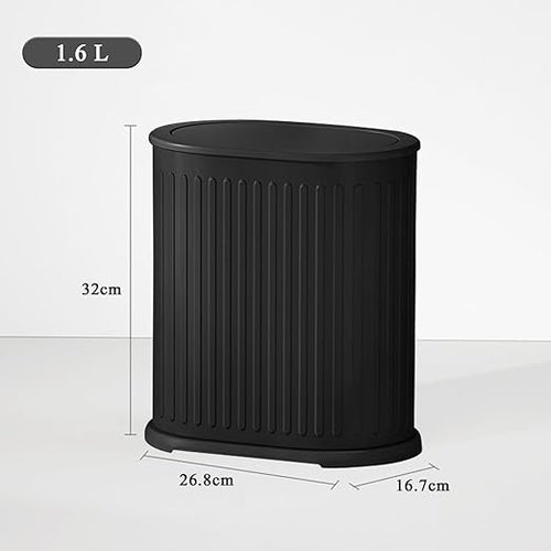 1.6 Gallon Trash Can with Lid, Small Bathroom Trash Can Wastebasket, Slim - Image 2