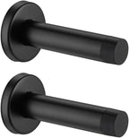 JQK Door Stopper Black, 304 Stainless Steel Thicken 1mm Sound Dampening Door by Homeimprovement