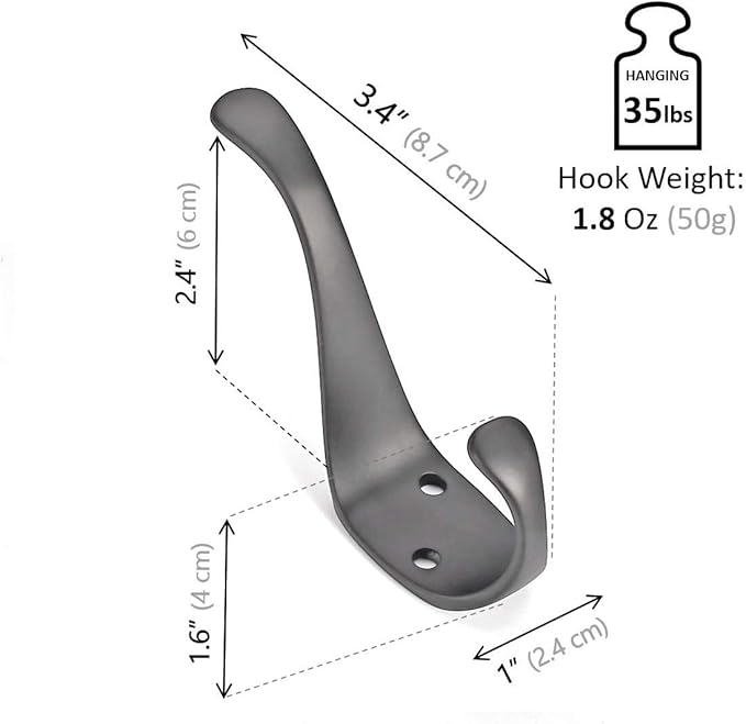 Ambipolar 10-Pack Elegant Coat Hooks Wall Mounted, Decorative Heavy Duty Double - Image 3