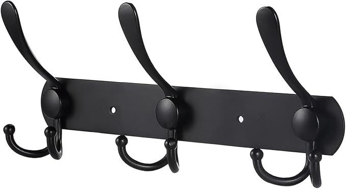 Coat Rack Wall Mounted, 3 Tri Stainless Steel Coat Hook by YUNISS