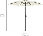 Best Choice Products 10ft Outdoor Table Compatible Steel Polyester Market Patio Umbrella w/Crank and Easy Push Button Tilt - Image 7