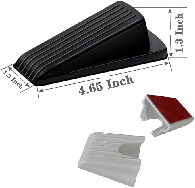 Door Stop, Door Stopper, Doorstopper, 4 Pack Rubber Door Stopper, Sturdy Non - Image 2