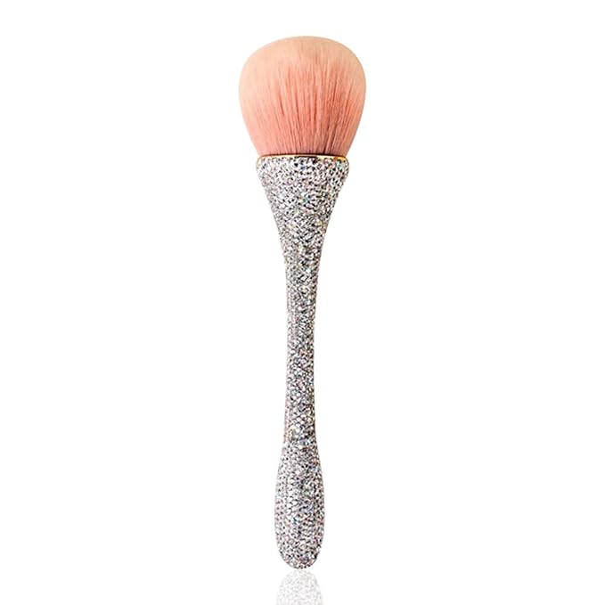 WOKOTO 1pcs White Shiny Rhinestone Nail Art Dust Brushes - Image 8