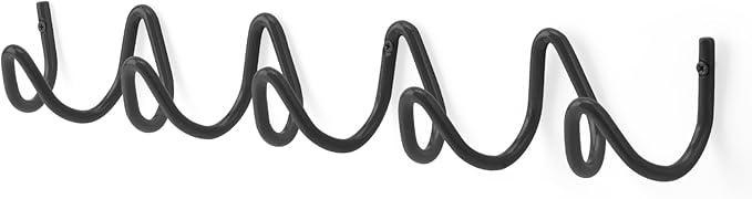 Coat Rack Wall Mount, Creative Wave Wall Hooks 20KG Capacity, Easy Installation by Bumtosc