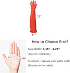 Household Arms Length Rubber Latex Cleaning Long Glove Reusable Kitchen Natural - Image 7
