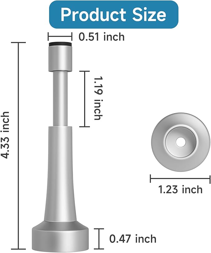 4PCS Spring Door Stoppers for Wall - Image 4