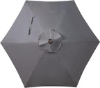 Blissun 7.5 ft Patio Umbrella, Yard Umbrella, Outdoor Market Umbrella with Push Button Tilt Crank, Dark Grey - Image 4