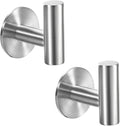 Vuzvuv Adhesive Brushed Nickel SUS304 Stainless Steel Towel Hooks – Heavy Duty by Vuzvuv